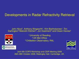 Developments in Radar Refractivity Retrieval