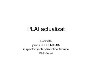plai actualizat