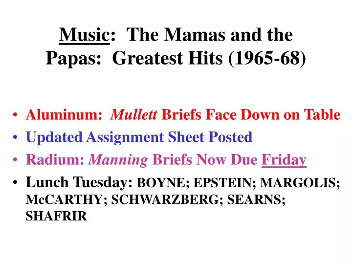 music the mamas and the papas greatest hits 1965 68