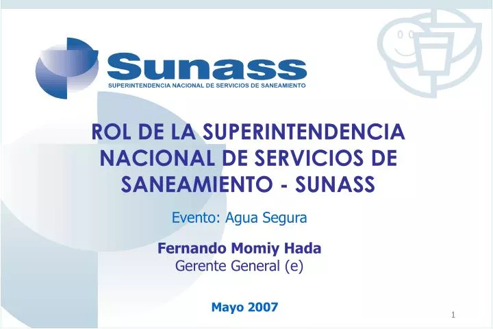 rol de la superintendencia nacional de servicios de saneamiento sunass