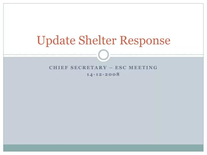 update shelter response