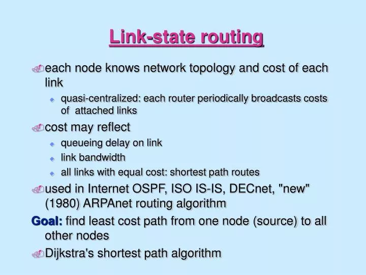 link state routing