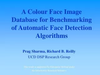 a colour face image database for benchmarking of automatic face detection algorithms