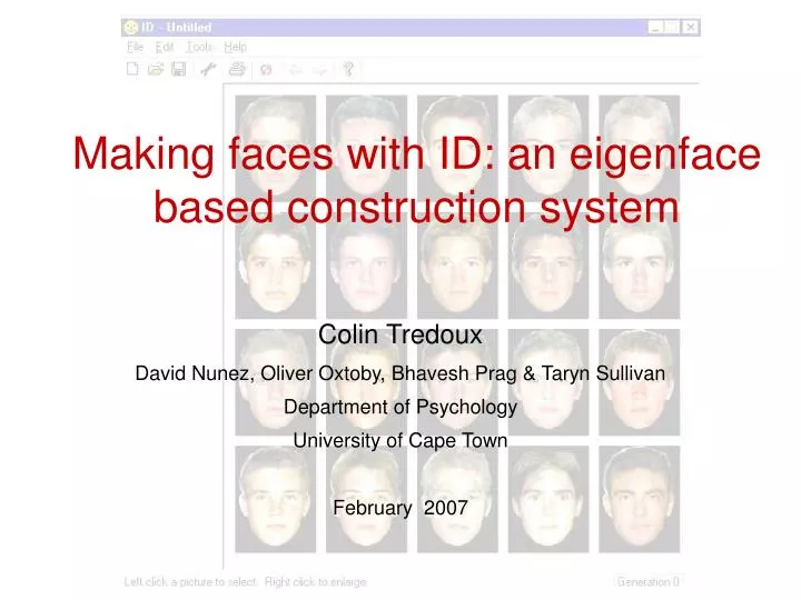 making faces with id an eigenface based construction system