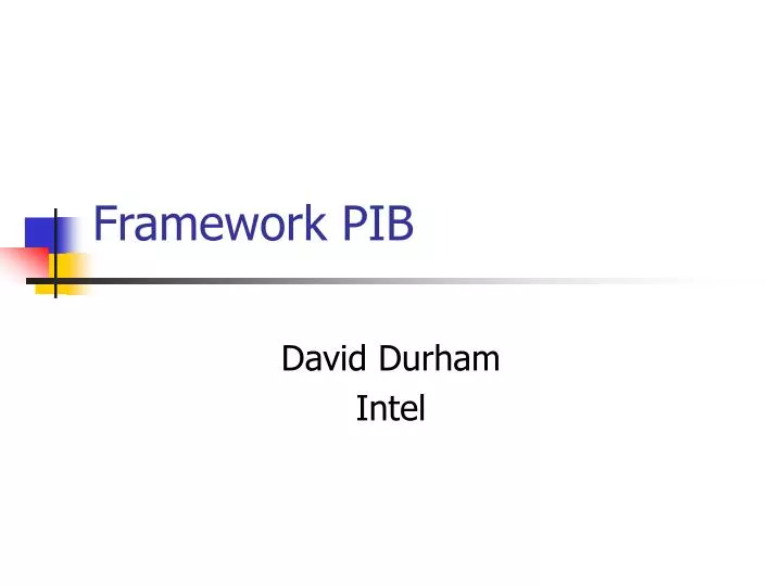 framework pib
