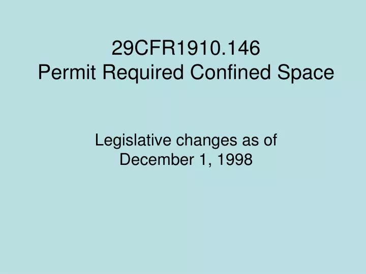 29cfr1910 146 permit required confined space
