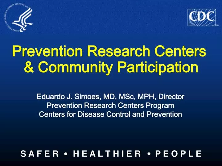 prevention research centers community participation