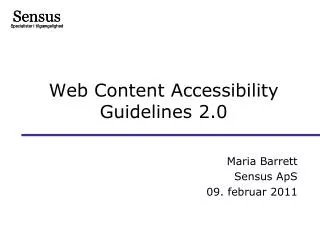 web content accessibility guidelines 2 0