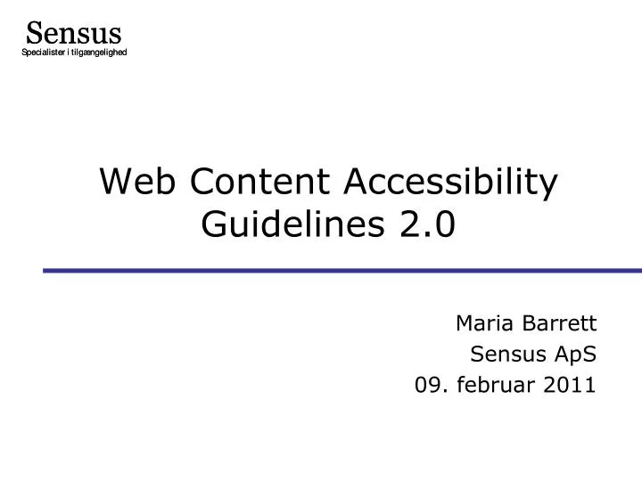 web content accessibility guidelines 2 0
