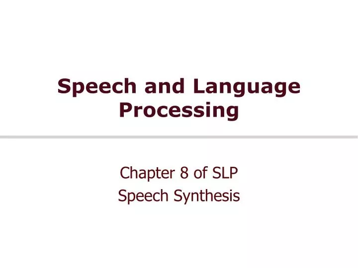 speech and language processing
