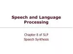 Speech and Language Processing - slide 1