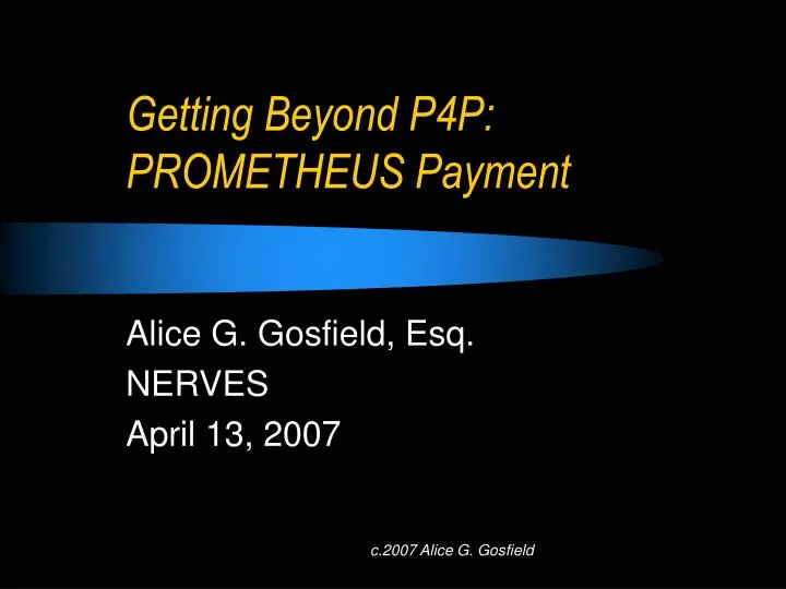 getting beyond p4p prometheus payment