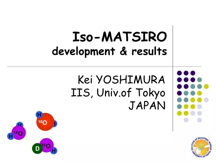 iso matsiro development results