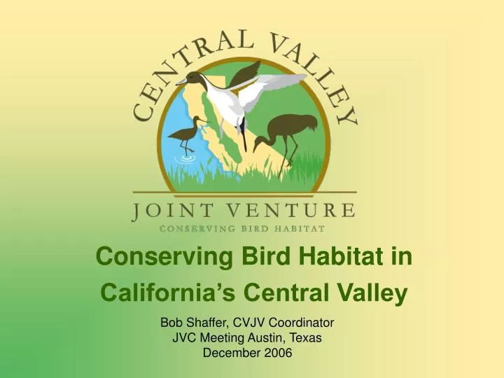 conserving bird habitat in california s central valley