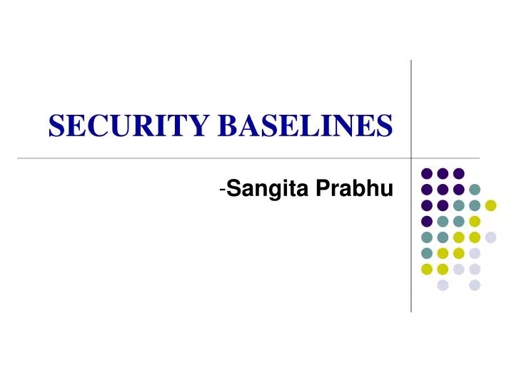 security baselines