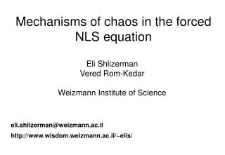 Mechanisms of chaos in the forced NLS equation