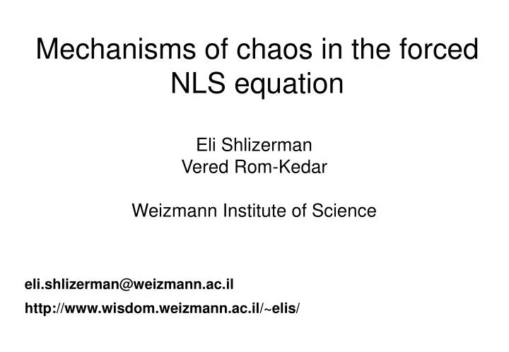mechanisms of chaos in the forced nls equation