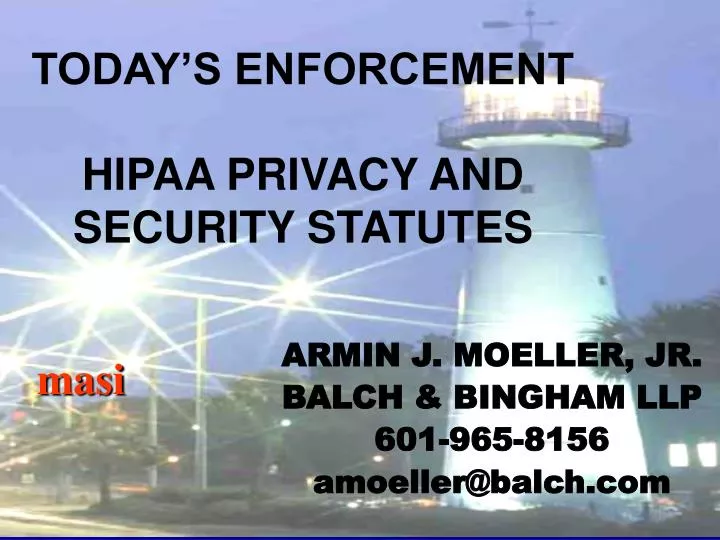 today s enforcement hipaa privacy and security statutes