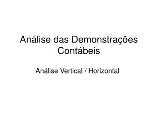 an lise das demonstra es cont beis