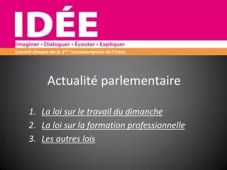 actualit parlementaire