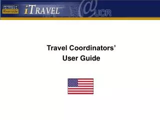 Travel Coordinators’ User Guide