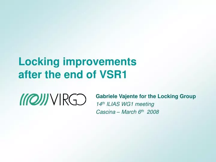 locking improvements after the end of vsr1
