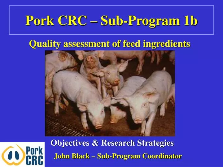 pork crc sub program 1b