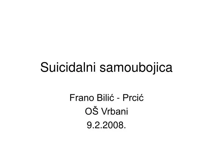 suicidalni samoubojica
