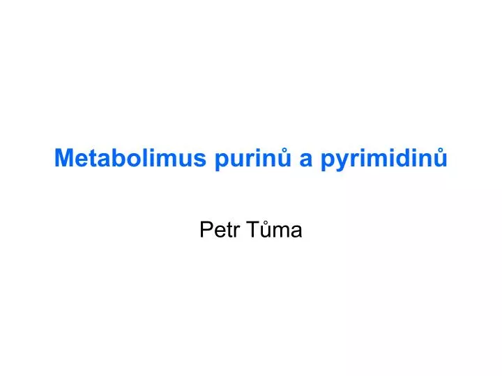 metabolimus purin a pyrimidin