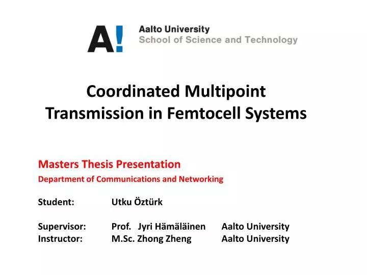 coordinated multipoint transmission in femtocell systems