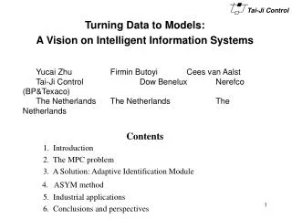 Turning Data to Models: A Vision on Intelligent Information Systems