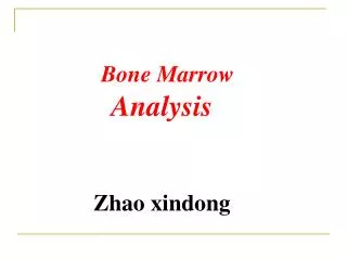 Bone Marrow Analysis Zhao xindong