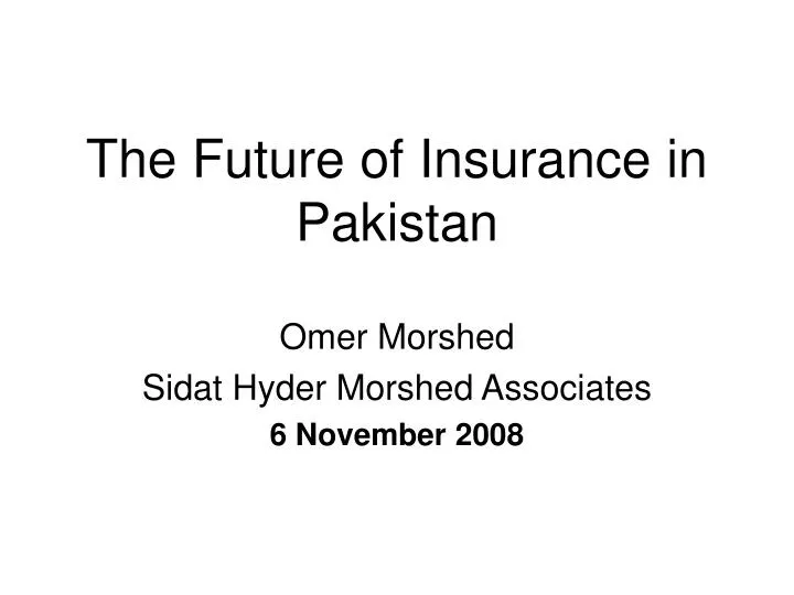 the future of insurance in pakistan