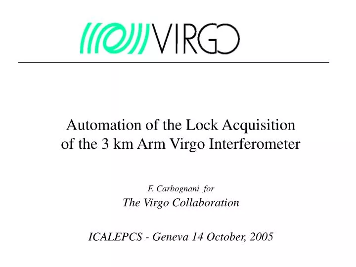 automation of the lock acquisition of the 3 km arm virgo interferometer
