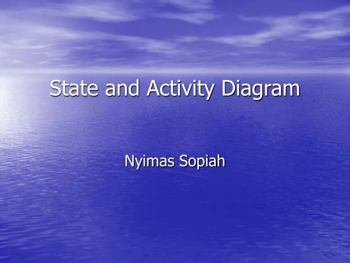 state and activity diagram
