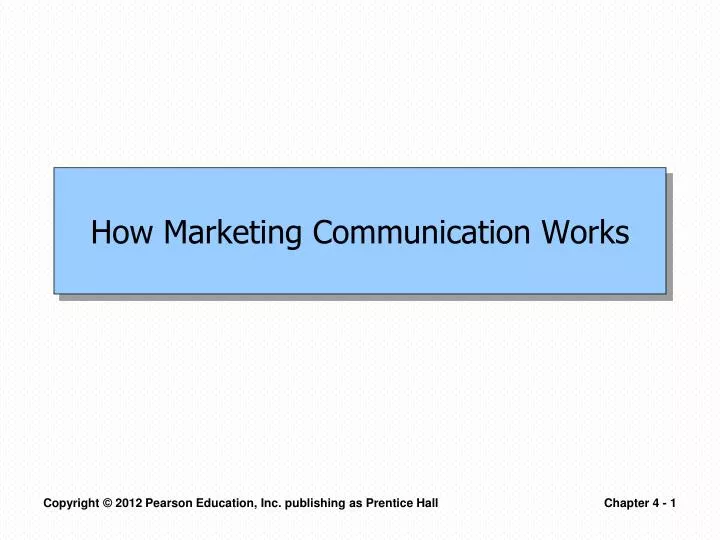 how marketing communication works