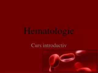 hematologie