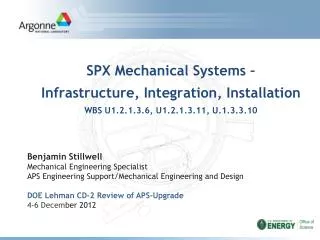 Benjamin Stillwell Mechanical Engineering Specialist