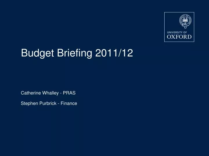 budget briefing 2011 12