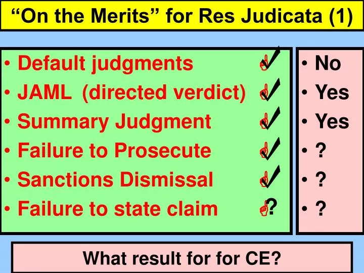on the merits for res judicata 1