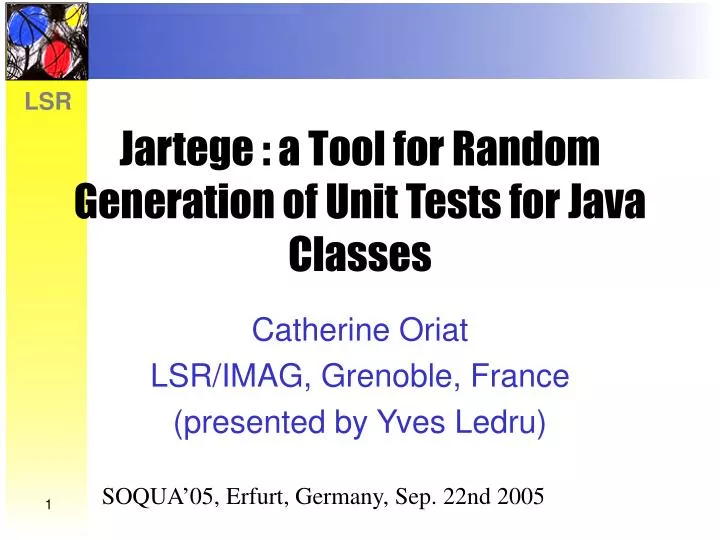 jartege a tool for random generation of unit tests for java classes