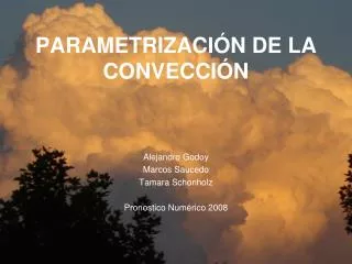 parametrizaci n de la convecci n