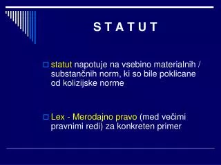 s t a t u t
