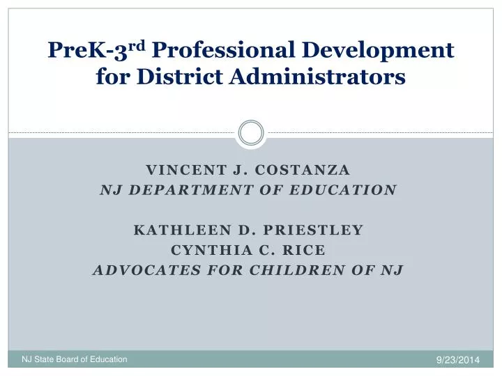 prek 3 rd professional development for district administrators