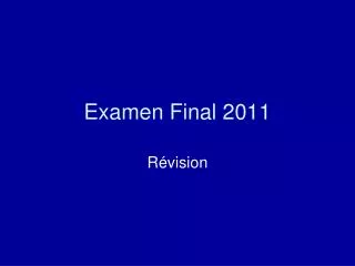 Examen Final 2011