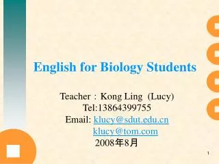 English for Biology Students