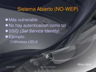 Sistema Abierto (NO-WEP)