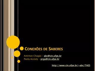 conex es de saberes
