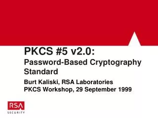PKCS #5 v2.0: Password-Based Cryptography Standard