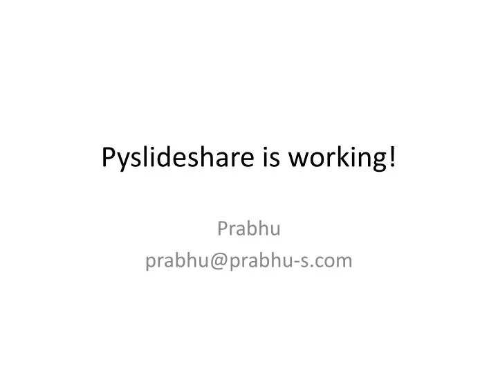pyslideshare is working